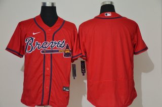 Men's Atlanta Braves Blank Red Stitched MLB Flex Base Nike Jersey