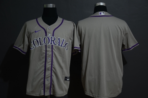 Men's Colorado Rockies Blank Gray Stitched MLB Cool Base Nike Jersey