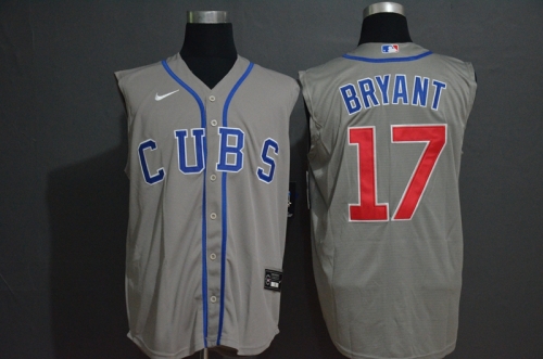 Men's Chicago Cubs #17 Kris Bryant Grey Road 2020 Cool and Refreshing Sleeveless Fan Stitched MLB Nike Jersey