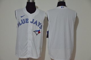 Men's Toronto Blue Jays Blank White 2020 Cool and Refreshing Sleeveless Fan Stitched MLB Nike Jersey