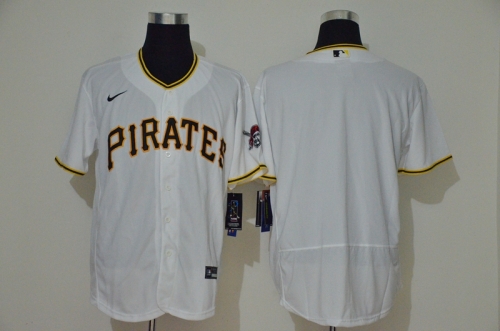 Men's Pittsburgh Pirates Blank White Stitched MLB Flex Base Nike Jersey