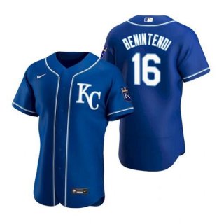 Men's Kansas City Royals #16 Andrew Benintendi Blue Flex Base Stitched Jersey