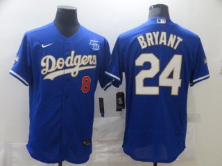 Men Los Angeles Dodgers 24 Bryant Blue Elite 2021 Nike MLB Jersey