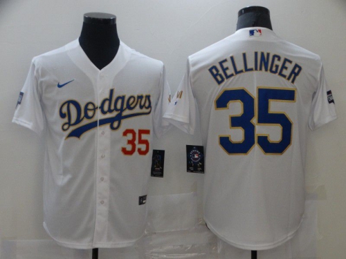 Men Los Angeles Dodgers 35 Bellinger White Game 2021 Nike MLB Jerseys