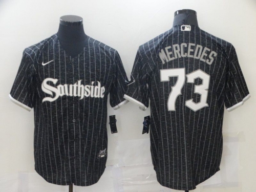 Men Chicago White Sox 73 Mercedes City Edition Black Game Nike 2021 MLB Jerseys