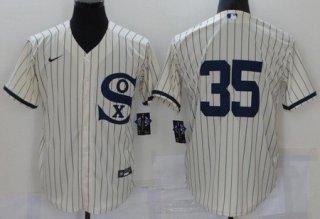 Men's Chicago White Sox #35 Frank Thomas Cream 2021 Field of Dreams Cool Base Jersey