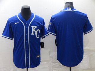 Men's Kansas City Royals Blank Blue Cool Base Stitched Jersey