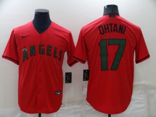 Men's Los Angeles Angels #17 Shohei Ohtani Red 2022 Memorial Day Stitched MLB Nike Cool Base Jersey