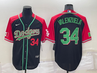 Men's Los Angeles Dodgers #34 Fernando Valenzuela Black Mexican Heritage Culture Night Nike Jersey