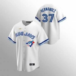 Men's Toronto Blue Jays #37 Teoscar Hernandez White Stitched MLB Cool Base Nike Jersey