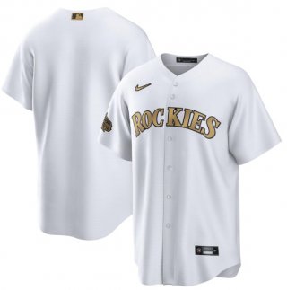 Men's Colorado Rockies Blank White 2022 All-Star Cool Base Stitched Baseball Jersey