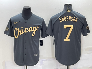 Men's Chicago White Sox #7 Tim Anderson Grey 2022 All Star Stitched Cool Base Nike Jersey