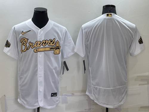 Men's Atlanta Braves Blank White 2022 All Star Stitched Flex Base Nike Jersey