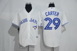 Men's Toronto Blue Jays #29 Joe Carter Retired White Cool Base Stitched MLB Jersey