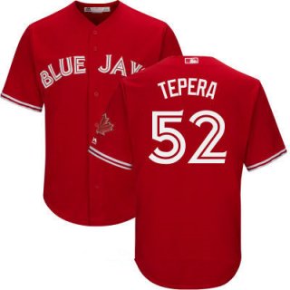 Men's Toronto Blue Jays #52 Ryan Tepera Red Stitched MLB 2017 Majestic Cool Base Jersey