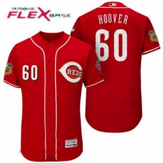 Men's Cincinnati Reds #60 J.J. Hoover Red 2017 Spring Training Stitched MLB Majestic Flex Base Jersey