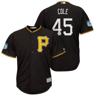 Men's Pittsburgh Pirates #45 Gerrit Cole Black 2017 Spring Training Stitched MLB Majestic Cool Base Jersey