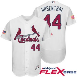 Men's St. Louis Cardinals #44 Trevor Rosenthal White Stars & Stripes Fashion Independence Day Stitched MLB Majestic Flex Base Jersey