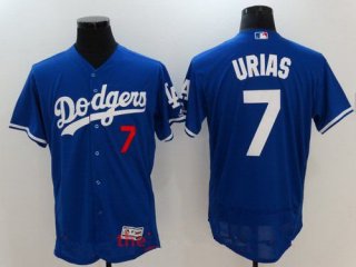 Men's Los Angeles Dodgers #7 Julio Urias Royal Blue Stitched MLB Majestic Flex Base Jersey