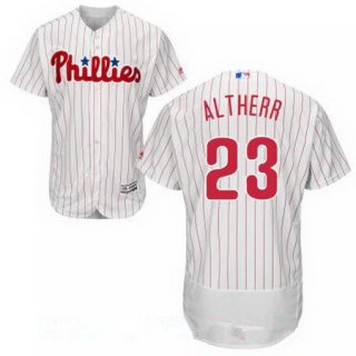 Men's Philadelphia Phillies #23 Aaron Altherr White Home Stitched MLB Majestic Flex Base Jersey