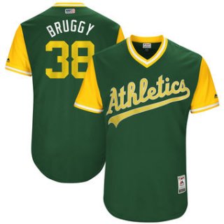 Men's Oakland Athletics Jaycob Brugman Bruggy Majestic Green 2017 Players Weekend Authentic Jersey