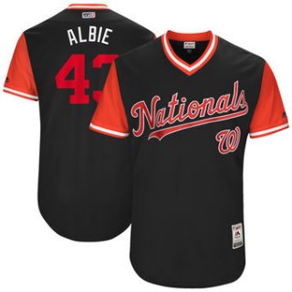 Men's Washington Nationals Matt Albers Albie Majestic Navy 2017 Players Weekend Authentic Jersey