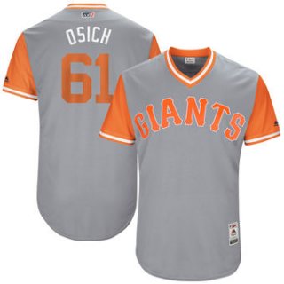 Men's San Francisco Giants Josh Osich Osich Majestic Gray 2017 Players Weekend Authentic Jersey