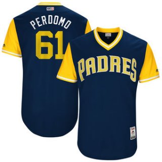 Men's San Diego Padres Luis Perdomo Perdomo Majestic Navy 2017 Players Weekend Authentic Jersey