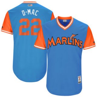 Men's Miami Marlins Dustin McGowan D-Mac Majestic Blue 2017 Players Weekend Authentic Jersey