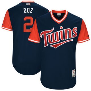 Men's Minnesota Twins Brian Dozier Doz Majestic Navy 2017 Players Weekend Authentic Jersey