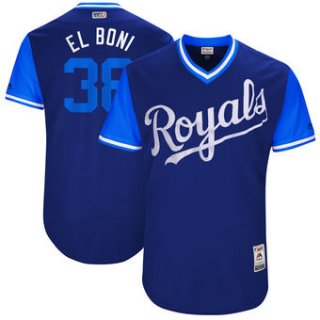 Men's Kansas City Royals Jorge Bonifacio El Boni Majestic Royal 2017 Players Weekend Authentic Jersey