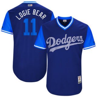 Men's Los Angeles Dodgers Logan Forsythe Logie Bear Majestic Royal 2017 Players Weekend Authentic Jersey