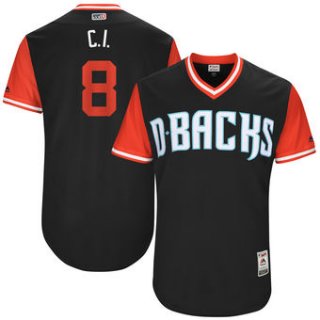 Men's Arizona Diamondbacks Chris Iannetta C.I Majestic Black 2017 Players Weekend Authentic Jersey