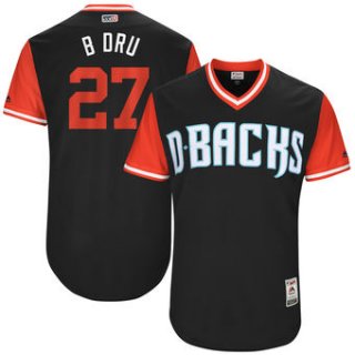 Men's Arizona Diamondbacks Brandon Drury B Dru Majestic Black 2017 Players Weekend Authentic Jersey