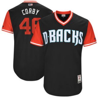 Men's Arizona Diamondbacks Patrick Corbin Corby Majestic Black 2017 Players Weekend Authentic Jersey