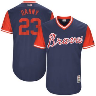 Men's Atlanta Braves Danny Santana Danny Majestic Navy 2017 Players Weekend Authentic Jersey