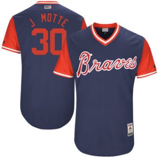 Men's Atlanta Braves Jason Motte J Motte Majestic Navy 2017 Players Weekend Authentic Jersey