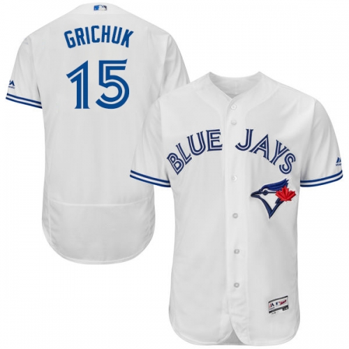 Toronto Blue Jays #15 Randal Grichuk White Flexbase Authentic Collection Stitched MLB Jersey