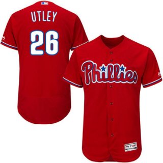 Philadelphia Phillies #26 Chase Utley Red Flexbase Authentic Collection Stitched MLB Jersey