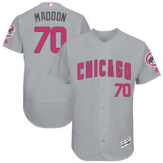 Chicago Cubs #70 Joe Maddon Grey Flexbase Authentic Collection Mother's Day Stitched MLB Jersey