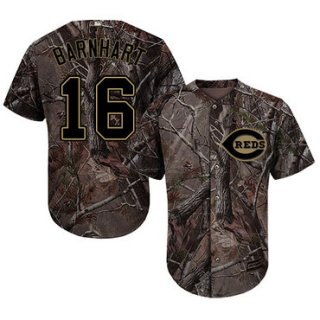 Cincinnati Reds #16 Tucker Barnhart Camo Realtree Collection Cool Base Stitched MLB Jersey