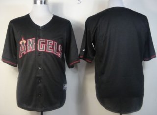 LA Angels of Anaheim Blank Black Fashion Jersey