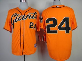 San Francisco Giants #24 Willie Mays Orange Cool Base Jersey