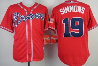 Atlanta Braves #19 Andrelton Simmons 2014 Red Jersey