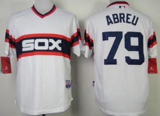 Chicago White Sox #79 Jose Abreu 1983 White Pullover Jersey