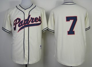 San Diego Padres #7 Tommy Medica 1948 Cream Jersey