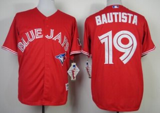 Toronto Blue Jays #19 Jose Bautista Red Jersey