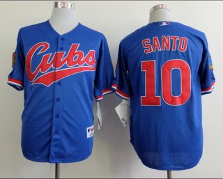 Chicago Cubs #10 Ron Santo 1994 Blue Jersey