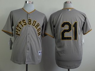 Pittsburgh Pirates #21 Roberto Clemente 1953 Gray Jersey