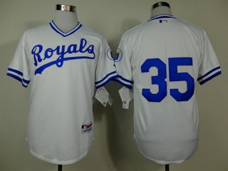 Kansas City Royals #35 Eric Hosmer 1974 White Jersey